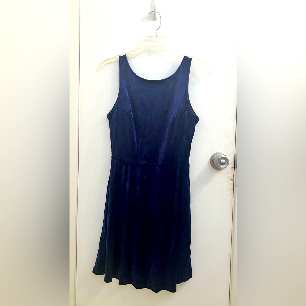 H&M - Velvet Navy Blue Dress
